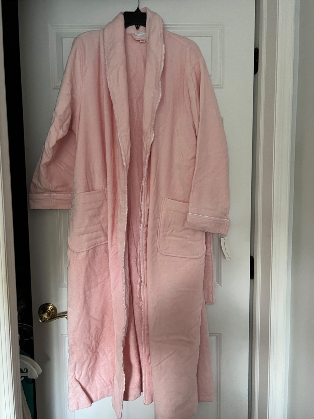Charter Club Plush Long Pink Robe with Pockets